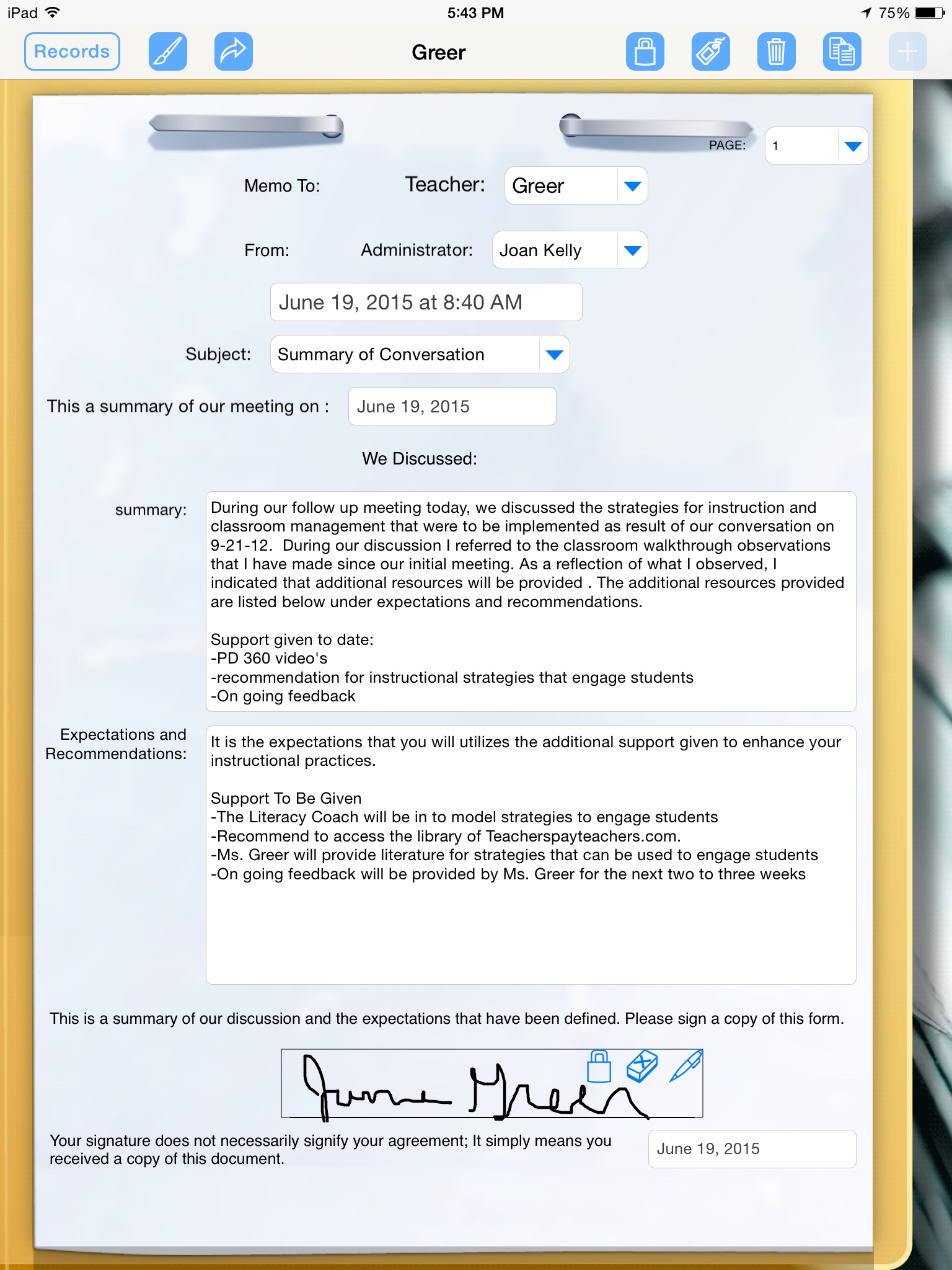 Using Your iPad to Perform an Evaluation – FormConnections