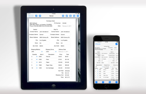 Data Entry on an iPhone and an iPad – FormConnections