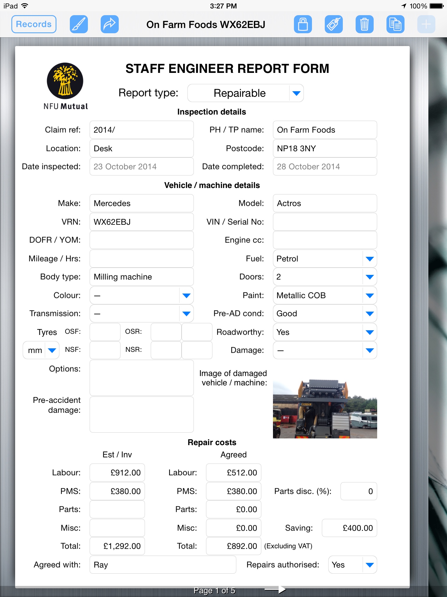 Engineer Uses iPad For Vehicle Inspection – FormConnections