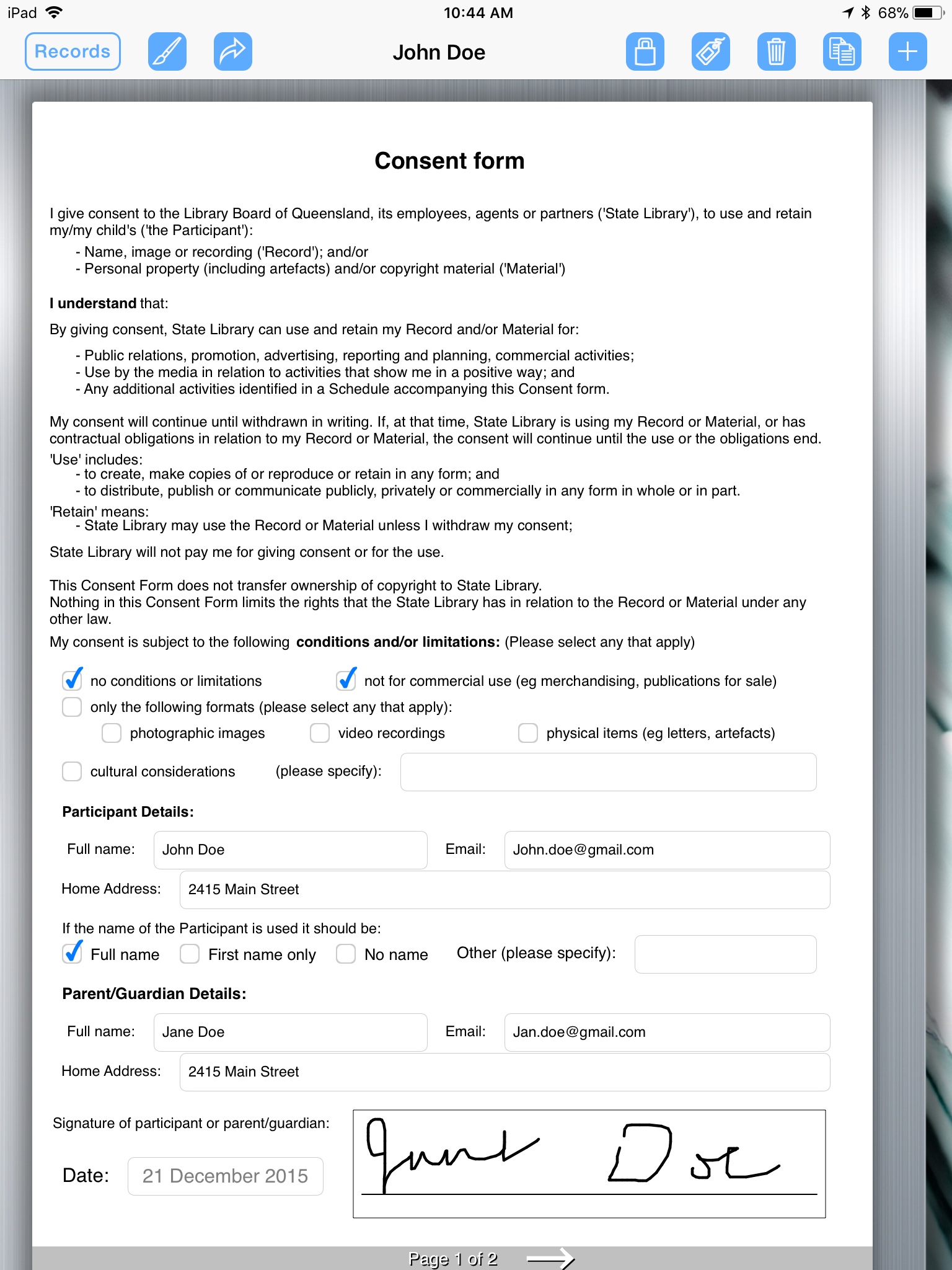 Creating Consent Forms – FormConnections
